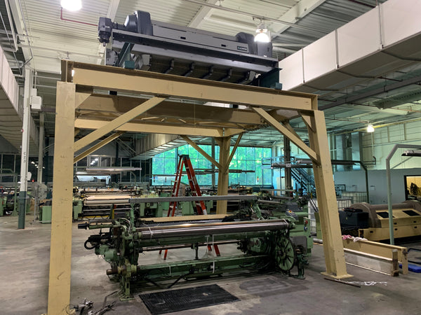 WeatherWool Jacquard looms being installed at American Woolen Company