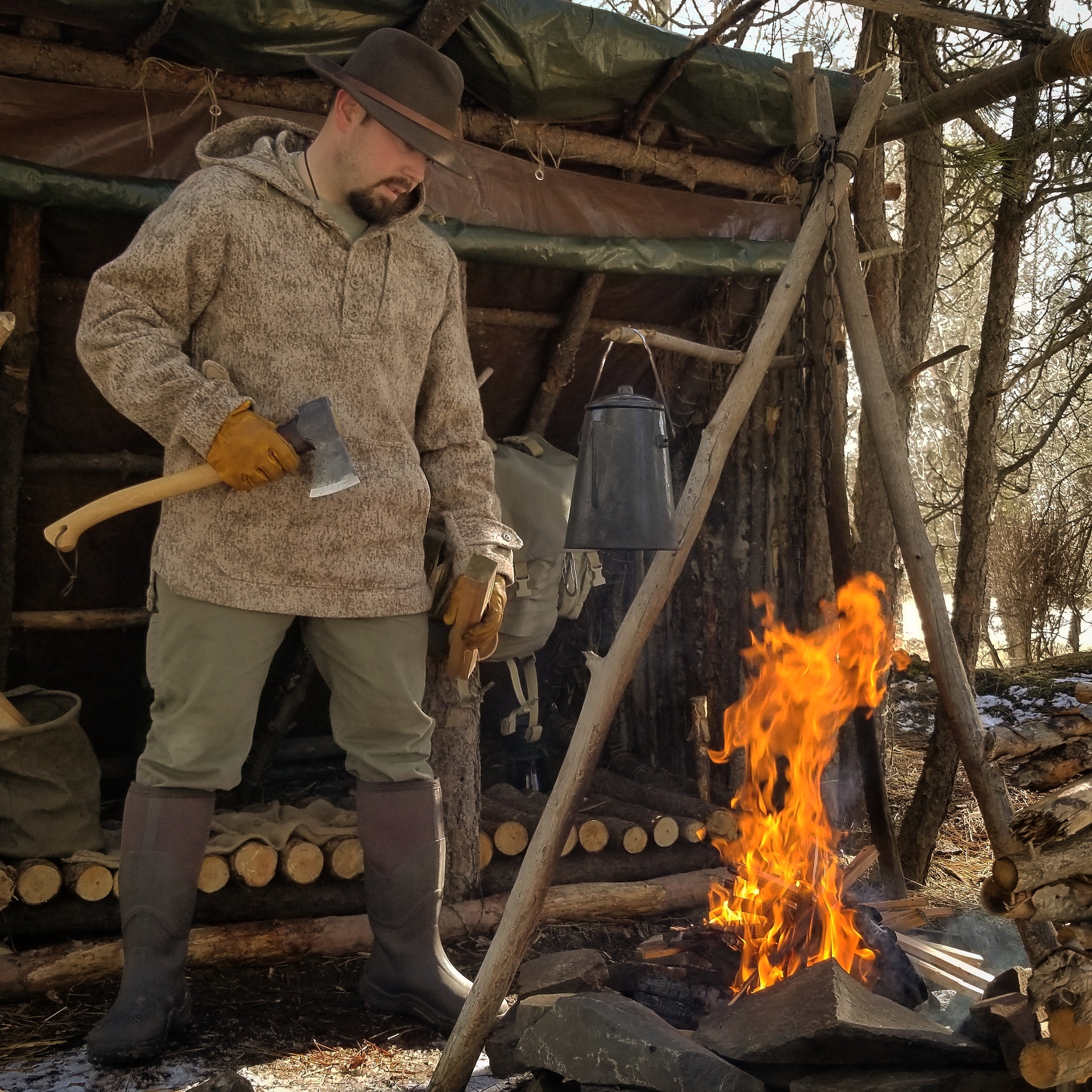 WeatherWool Advisor Greg Schauble is the man behind Scablands Bushcraft
